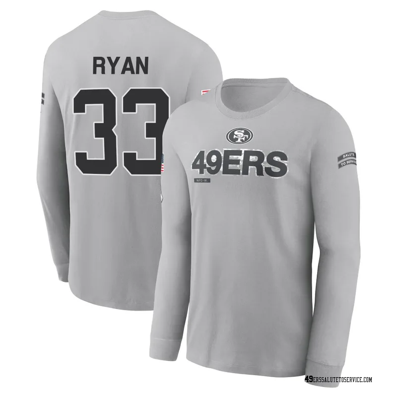 Youth Logan Ryan San Francisco 49ers Gray 2024 Salute to Service Long Sleeve T-Shirt