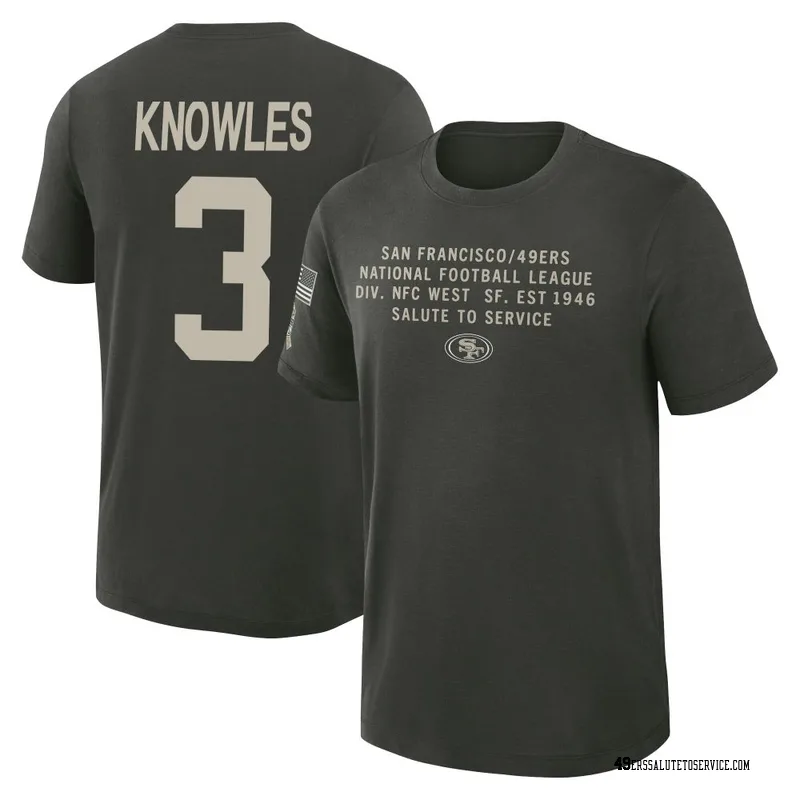 Youth Malik Knowles San Francisco 49ers Green Dark/ 2025 Salute to Service Sideline Slub T-Shirt