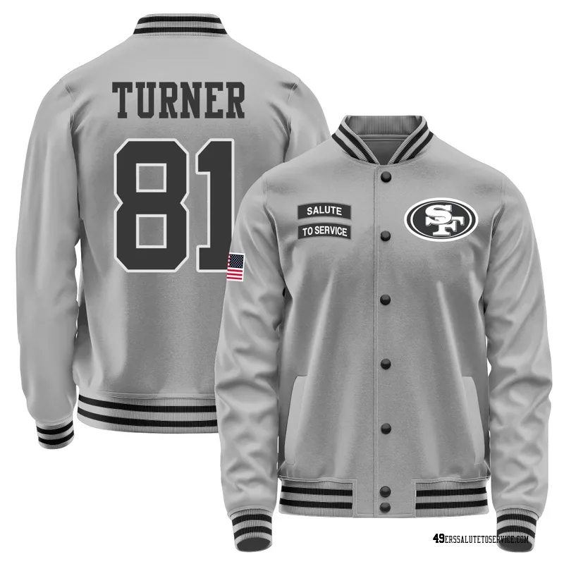 Youth Malik Turner San Francisco 49ers Gray Salute to Service Performance Jacket