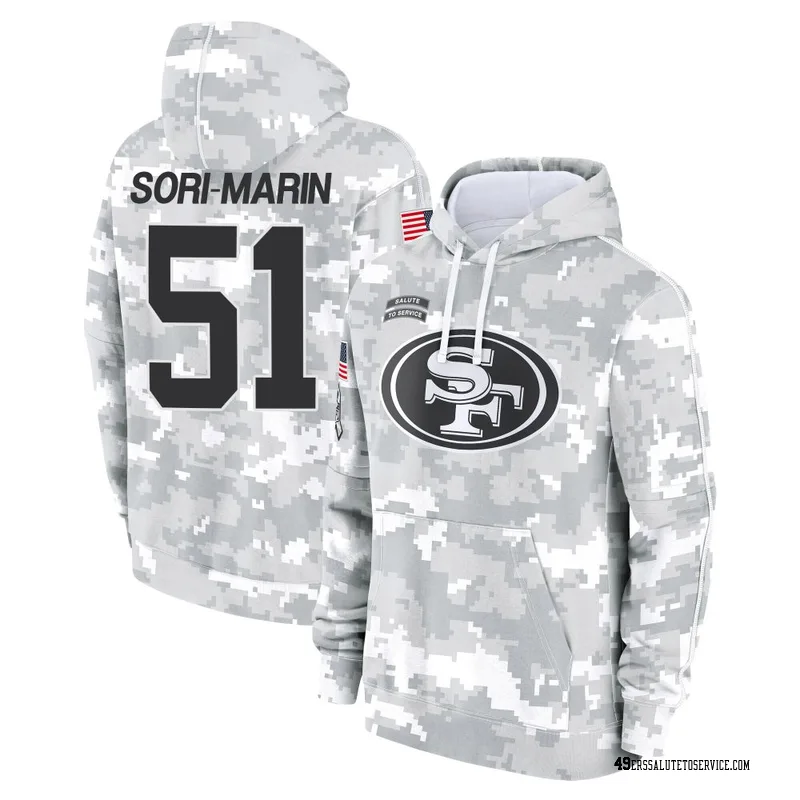Youth Mariano Sori-Marin San Francisco 49ers Camo Arctic 2024 Salute to Service Club Fleece Pullover Hoodie