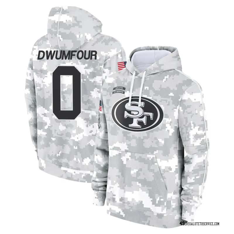 Youth Michael Dwumfour San Francisco 49ers Camo Arctic 2024 Salute to Service Club Fleece Pullover Hoodie