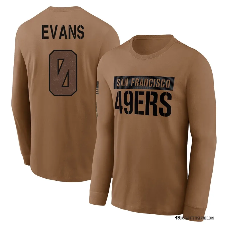 Youth Mike Evans San Francisco 49ers Brown 2023 Salute To Service Long Sleeve T-Shirt