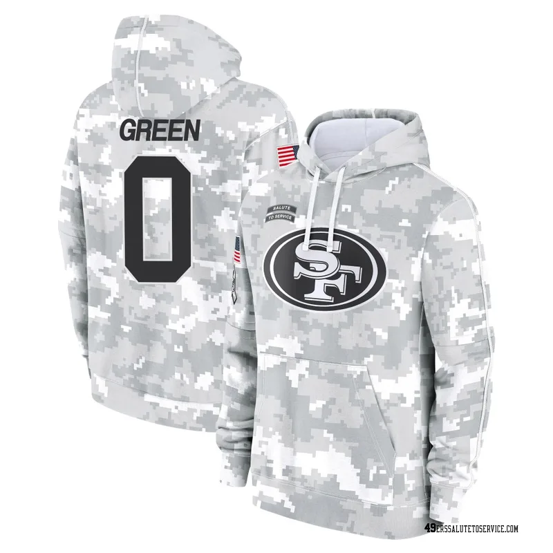 Youth Renardo Green San Francisco 49ers Camo Arctic 2024 Salute to Service Club Fleece Pullover Hoodie