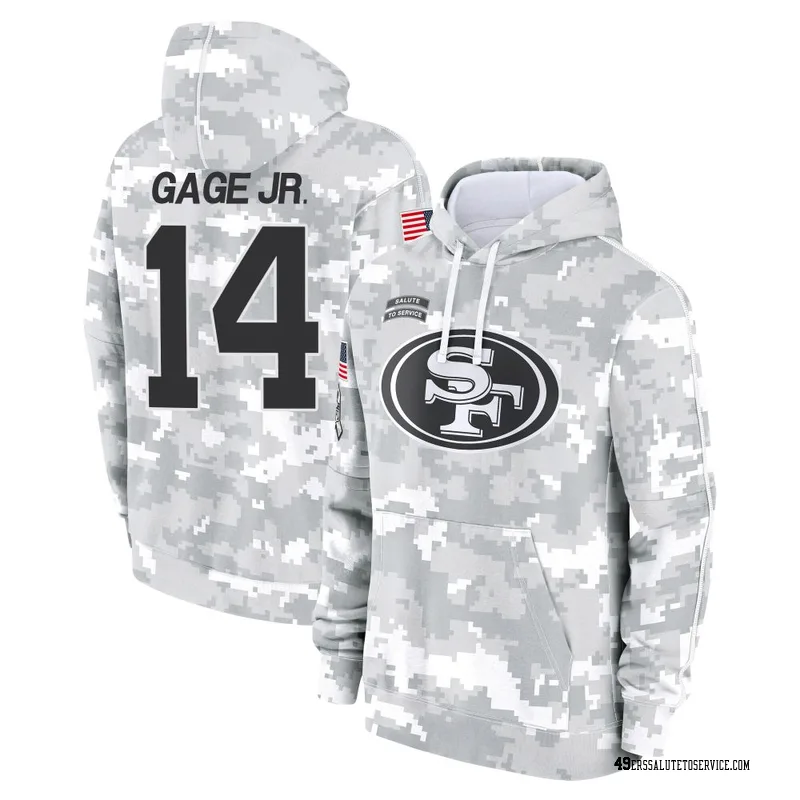 Youth Russell Gage Jr. San Francisco 49ers Camo Arctic 2024 Salute to Service Club Fleece Pullover Hoodie