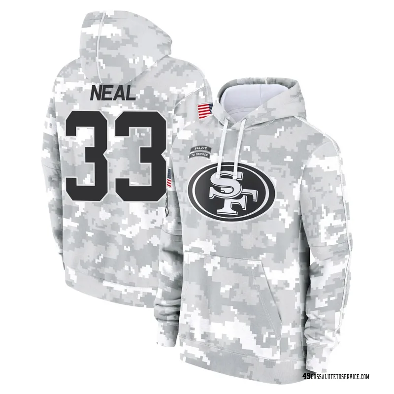 Youth Siran Neal San Francisco 49ers Camo Arctic 2024 Salute to Service Club Fleece Pullover Hoodie