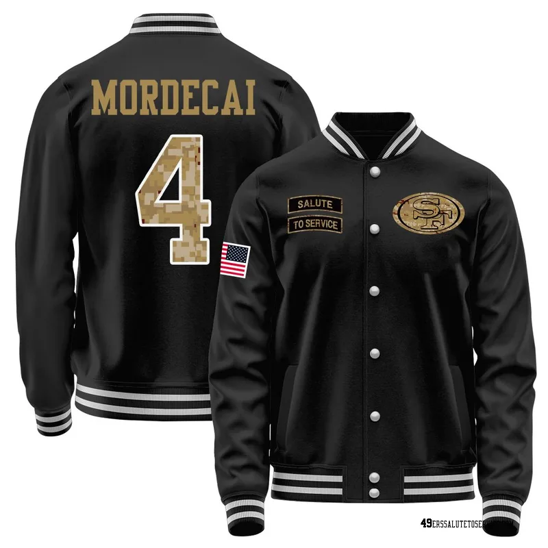Youth Tanner Mordecai San Francisco 49ers Black Salute to Service Sideline Performance Jacket
