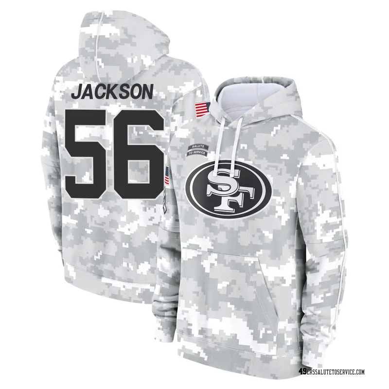 Youth Tarron Jackson San Francisco 49ers Camo Arctic 2024 Salute to Service Club Fleece Pullover Hoodie