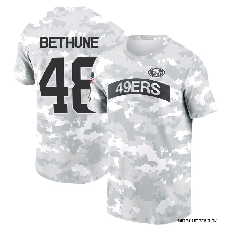 Youth Tatum Bethune San Francisco 49ers Camo Arctic 2024 Salute to Service Performance T-Shirt