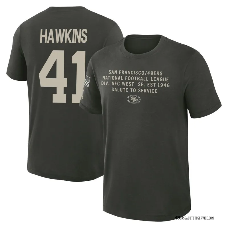 Youth Tayler Hawkins San Francisco 49ers Green Dark/ 2025 Salute to Service Sideline Slub T-Shirt