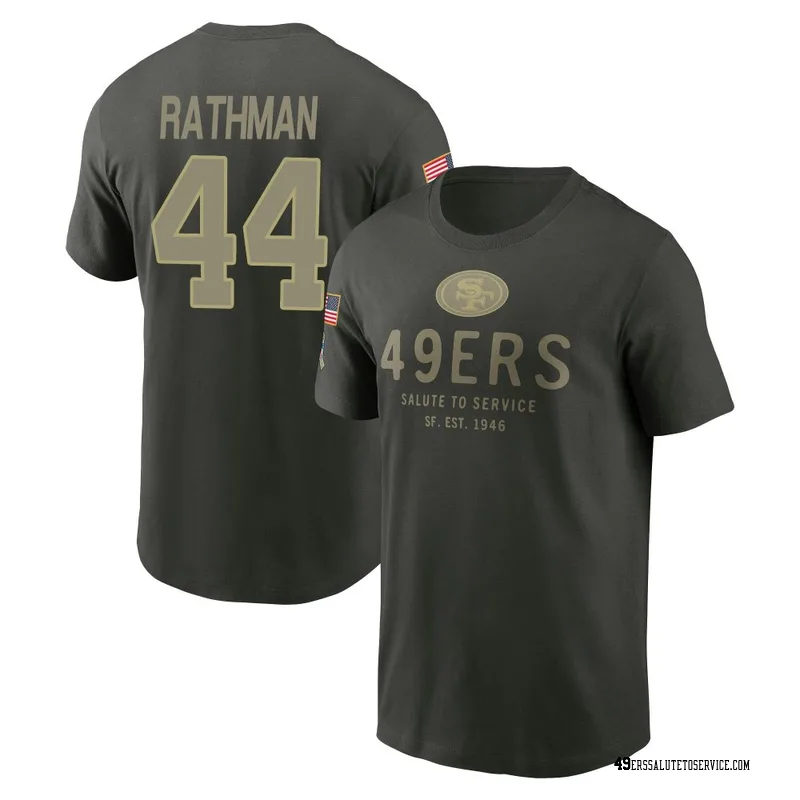 Youth Tom Rathman San Francisco 49ers Green Forest/ 2025 Salute to Service Sideline Primary Edge T-Shirt