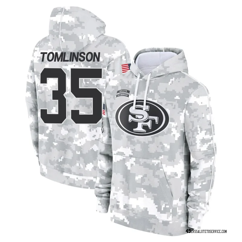 Youth Tre Tomlinson San Francisco 49ers Camo Arctic 2024 Salute to Service Club Fleece Pullover Hoodie