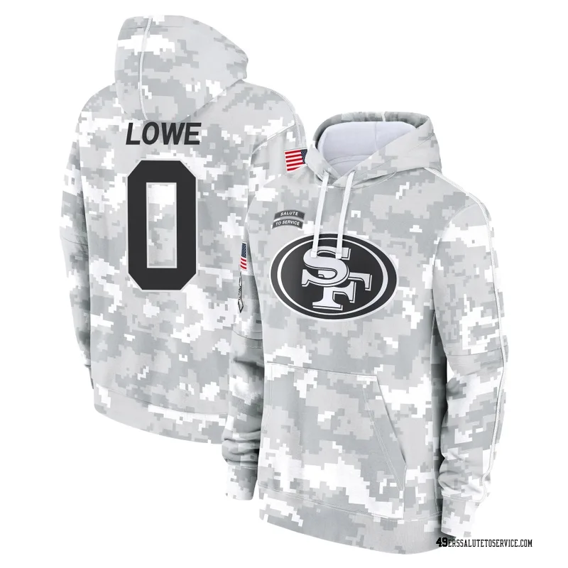 Youth Vederian Lowe San Francisco 49ers Camo Arctic 2024 Salute to Service Club Fleece Pullover Hoodie