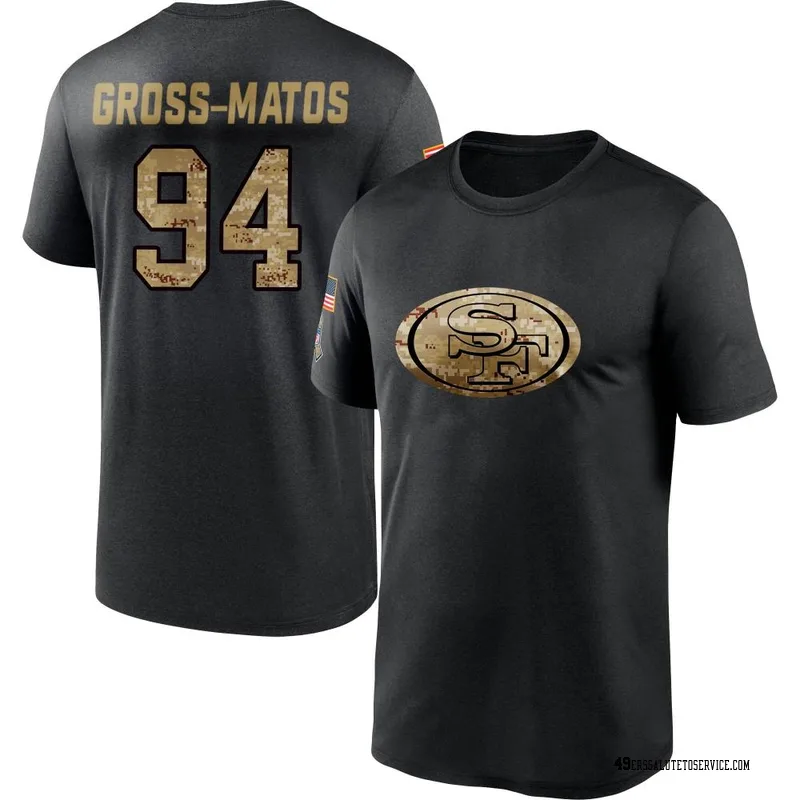 Youth Yetur Gross-Matos San Francisco 49ers Black 2020 Salute To Service Performance T-Shirt