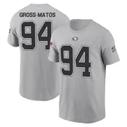 Youth Yetur Gross-Matos San Francisco 49ers Gray 2024 Salute to Service Name & Number T-Shirt