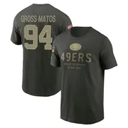 Youth Yetur Gross-Matos San Francisco 49ers Green Forest/ 2025 Salute to Service Sideline Primary Edge T-Shirt