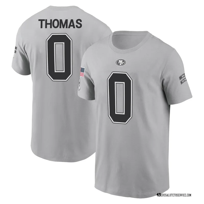 Youth Zach Thomas San Francisco 49ers Gray 2024 Salute to Service Name & Number T-Shirt
